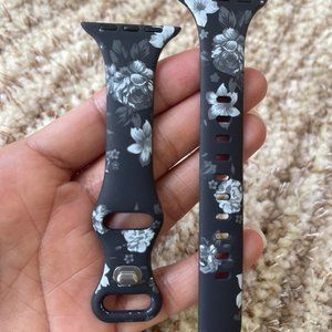 (Only Band) Floral Strap Compatible with Apple Watch Strap 38mm/40mm/42mm/44mm